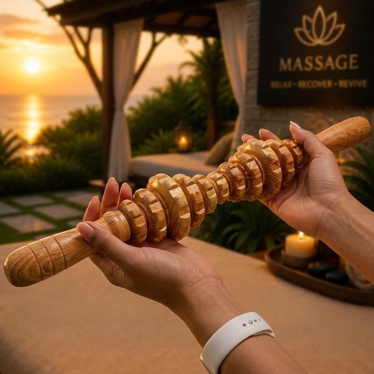 Wooden Handheld Massager