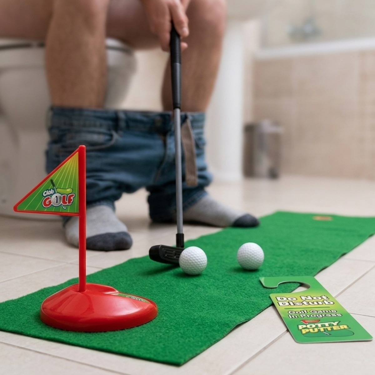 Toilet Golf Toy