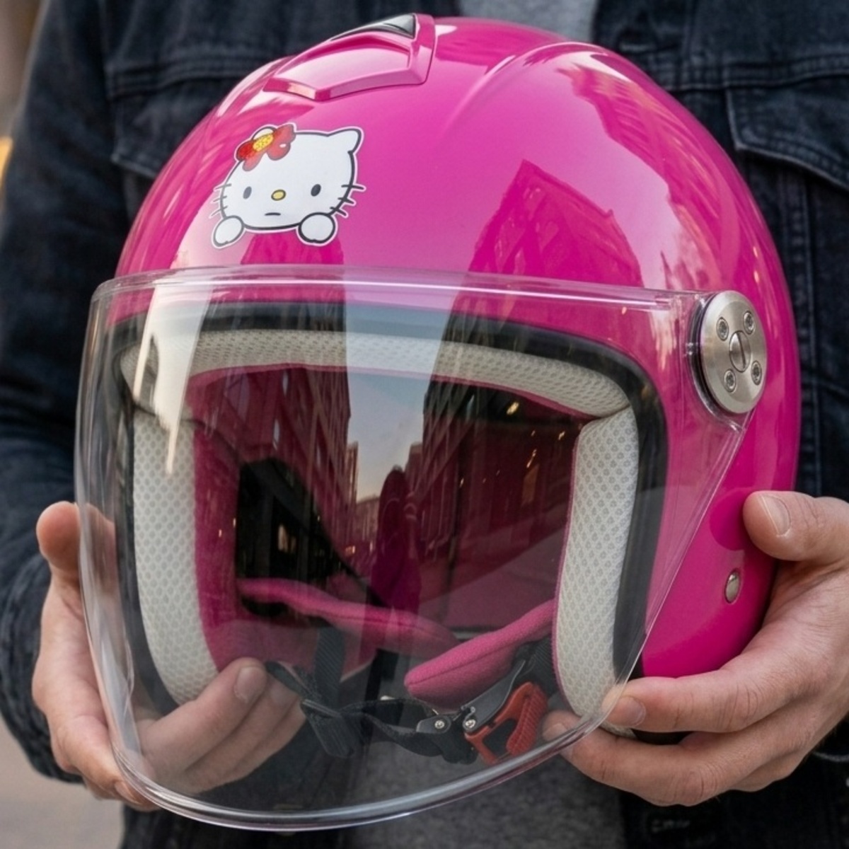Hello Kitty Motorcycle Helmet Pink