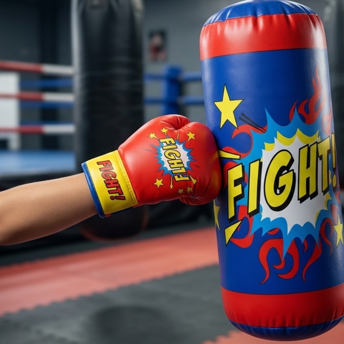 Kids Punching Bag with Gloves