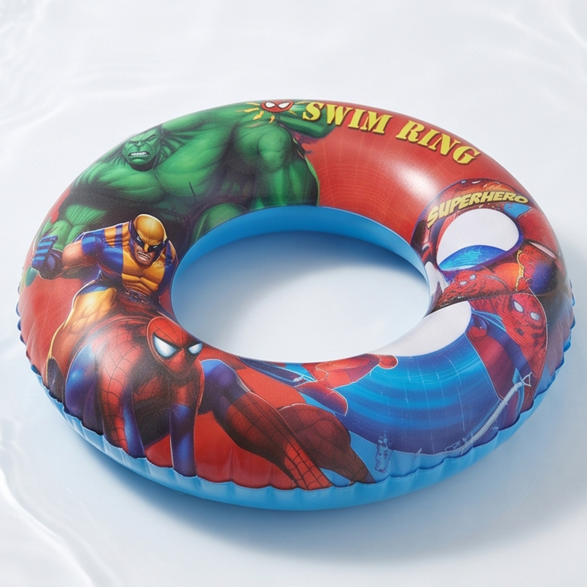 Kids Superhero Inflatable Tube Swim Ring