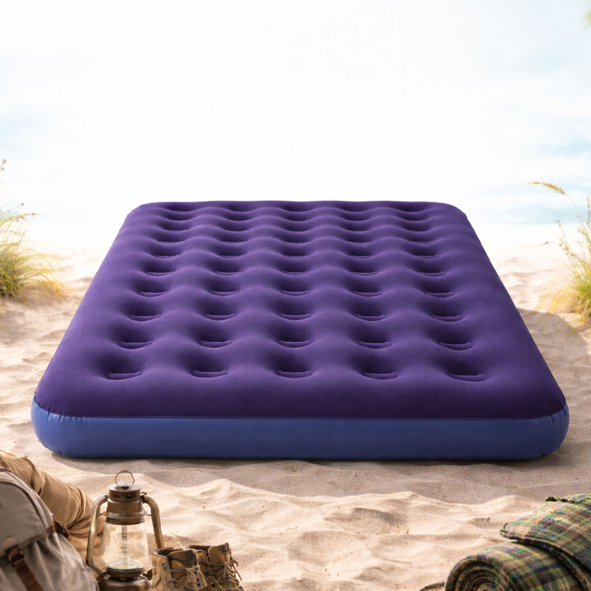 Double Flocked Inflatable Air Bed