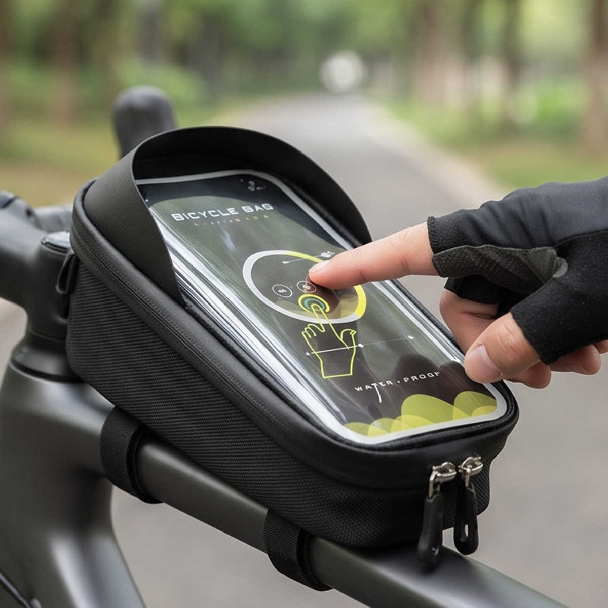 Waterproof Bicycle Bag With Transparent Cover