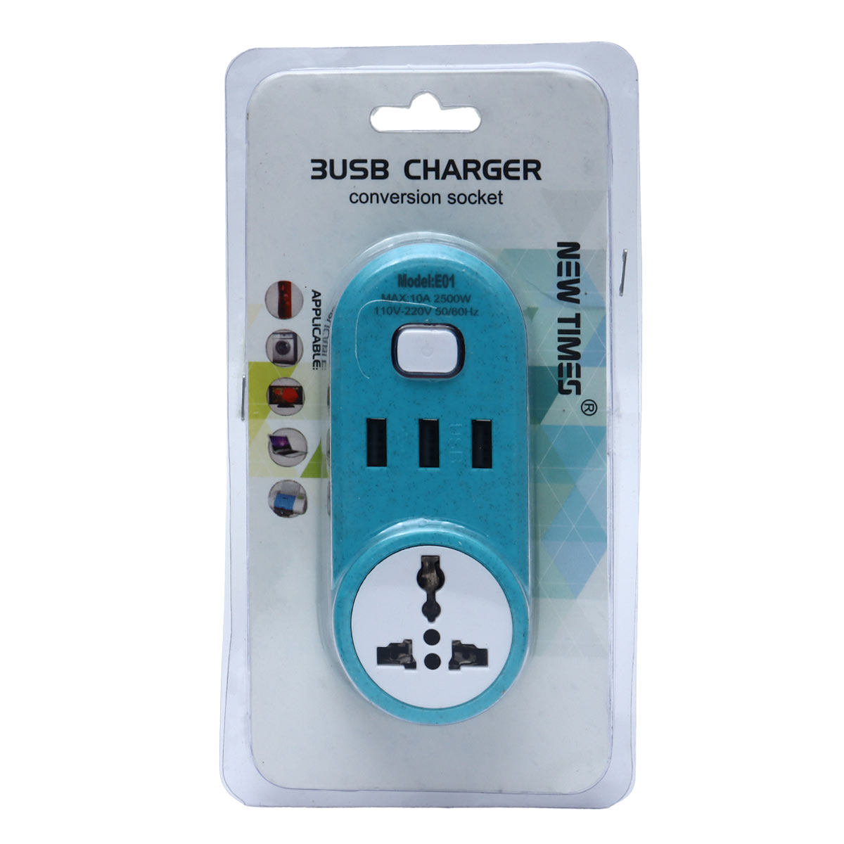 New Times 3Usb Charger Conversion Socket