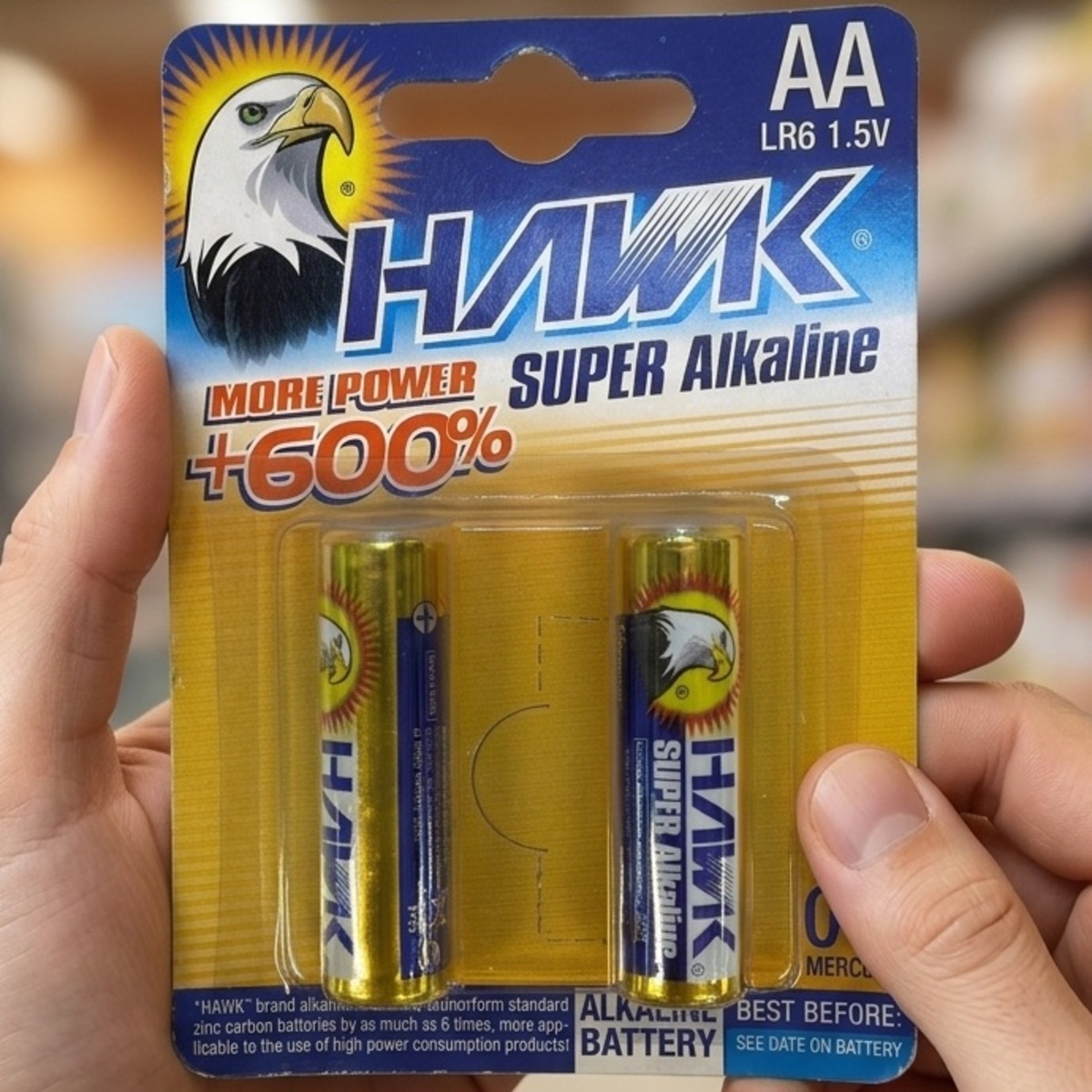 HAWK Super Alkaline AA Batteries 2 Pieces