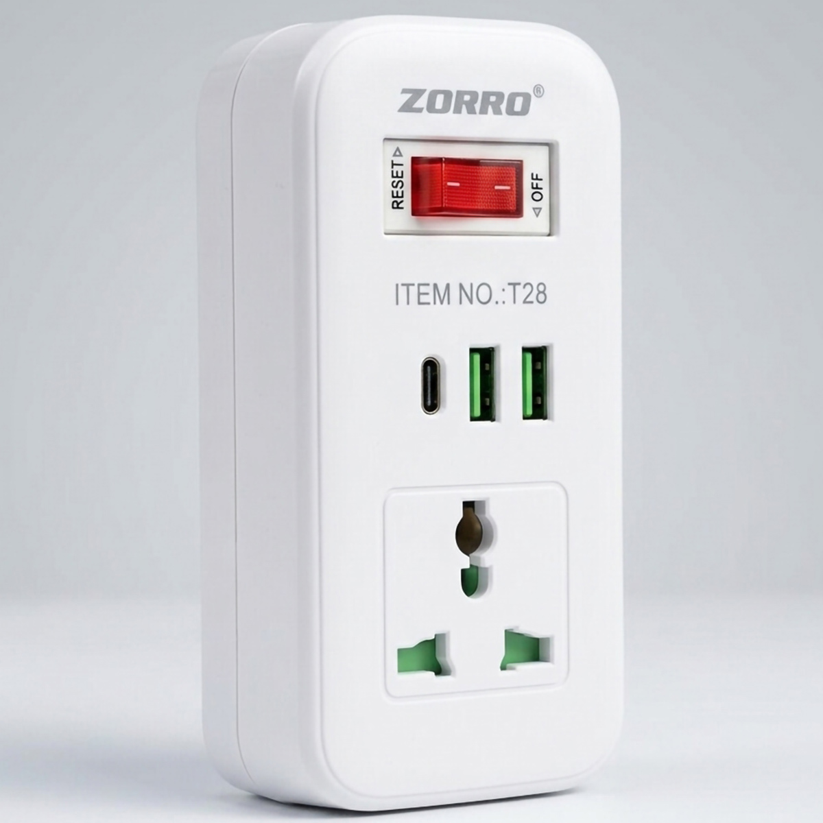 Zorro Power Socket Extension With USB Ports