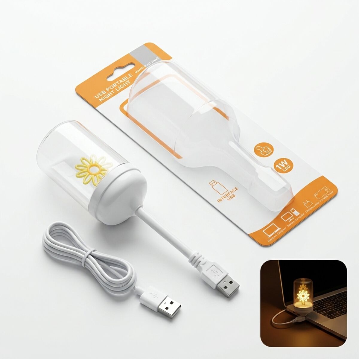 USB Portable LED Night Light 1W