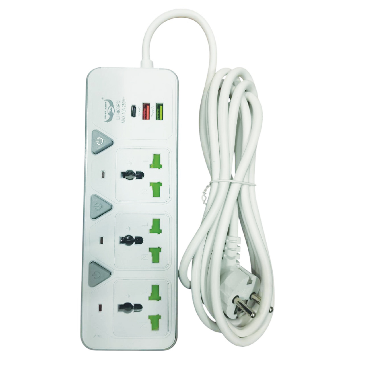 Power Extention (3M Wirer 2 Usb 1 Type-C Port)