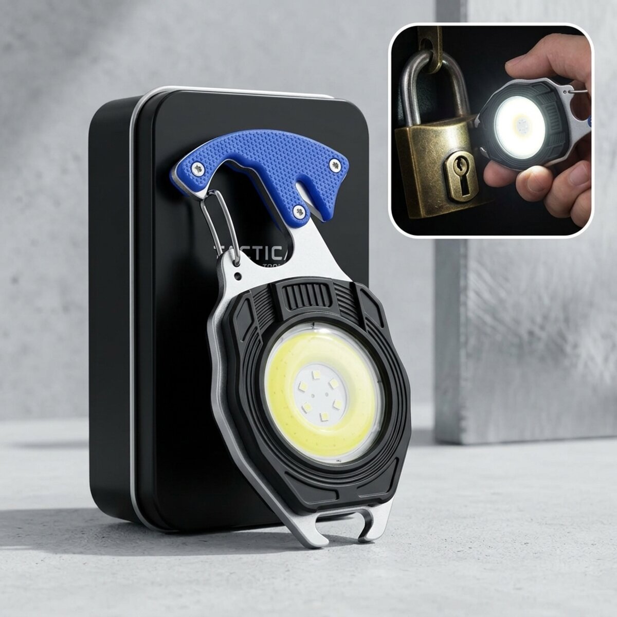 Portable Led Working Light With Carabiner Clip