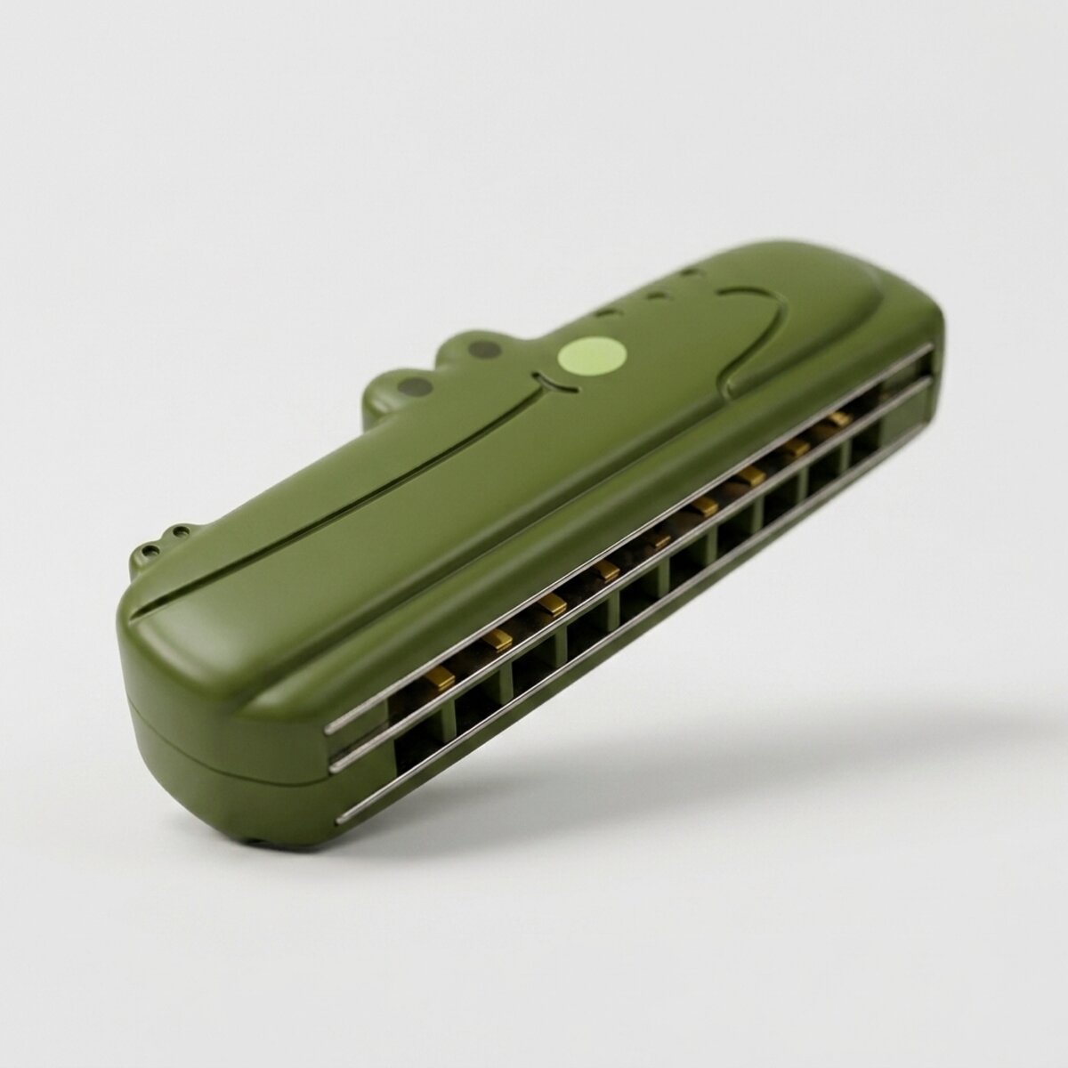 Children's Harmonica Frog Design Green