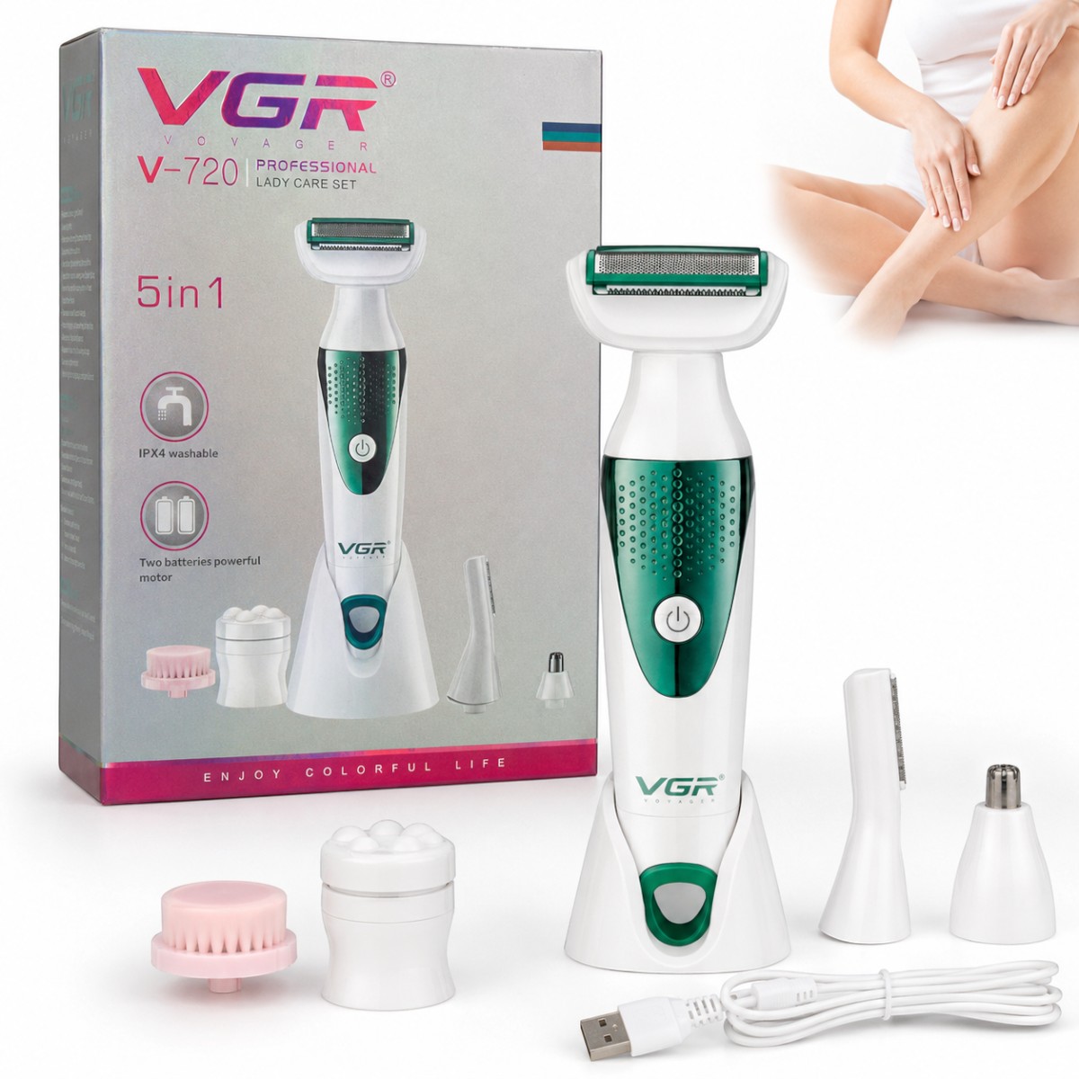VGR 5 In 1 Ladies Epilator