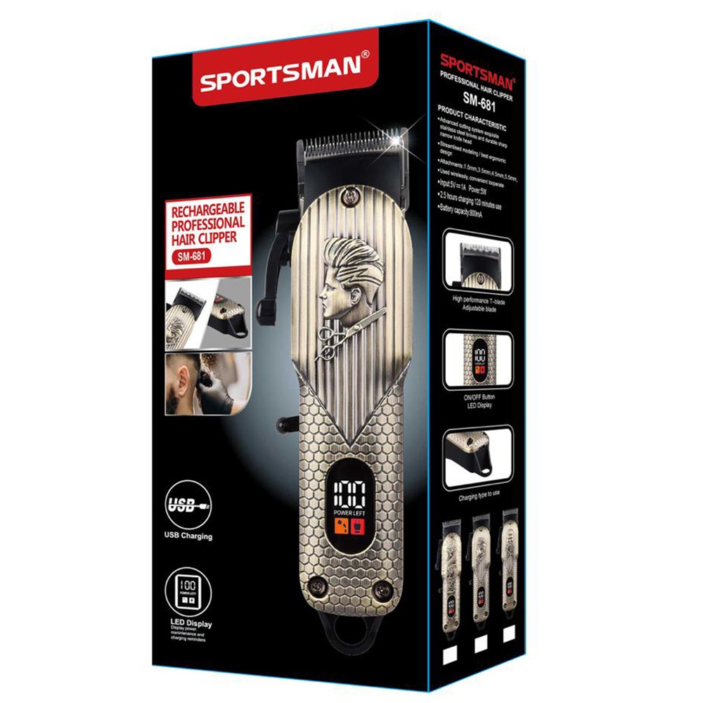 Sportsman Rechargeable Hair Clipper SM 681