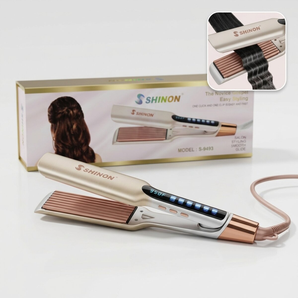 Shinon Hair Crimper With Digital Display