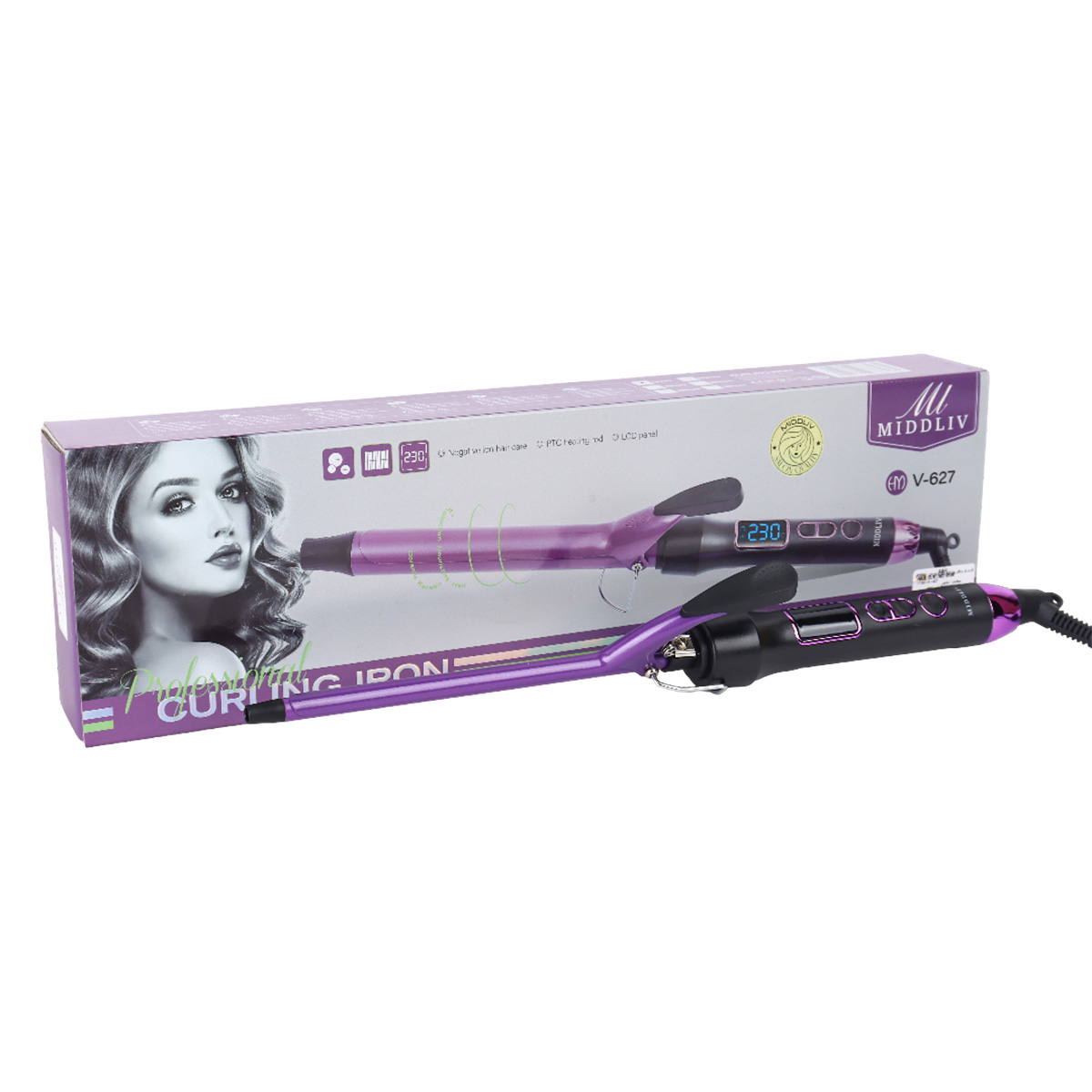 Middliv Hair Curling Iron 9mm V 627