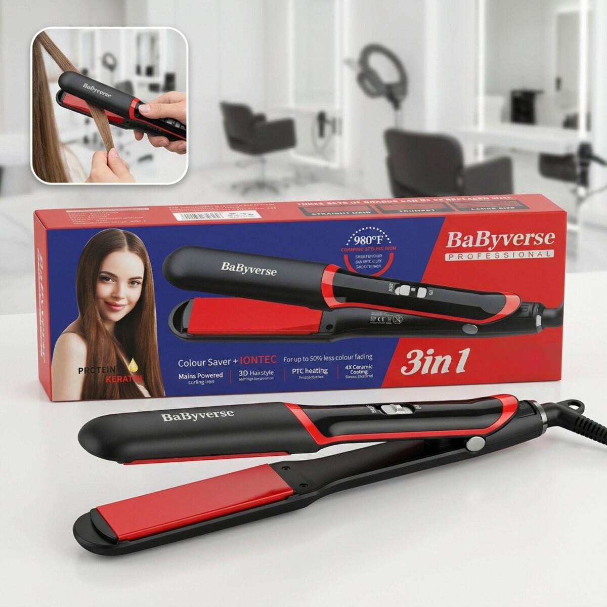 Babyverse Hair Straightner 3 In 1