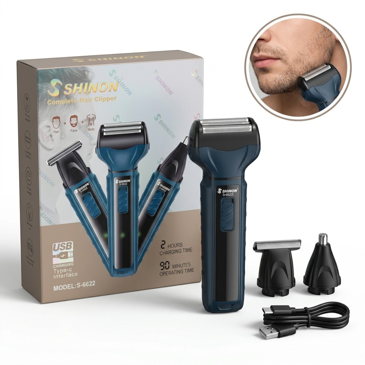 Shinon 3In1 Gents Shaver