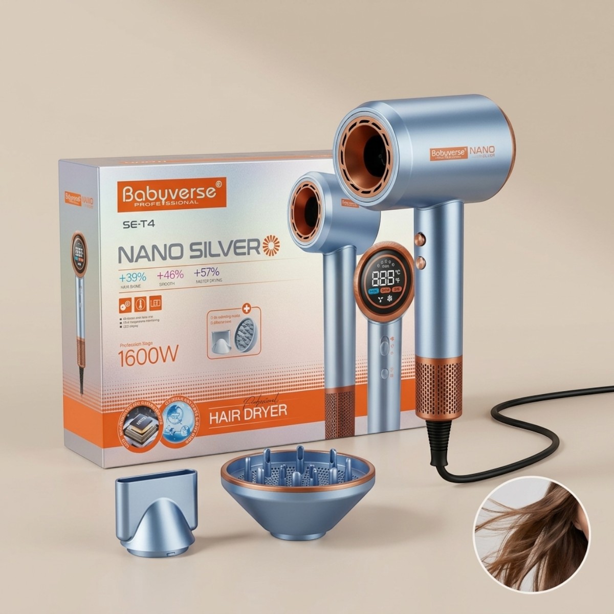 Babyverse Nano Silver Hair Dryer 1600W