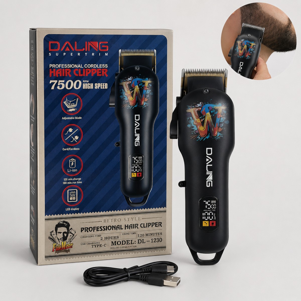 Daling Professional Cordless Hair Clipper