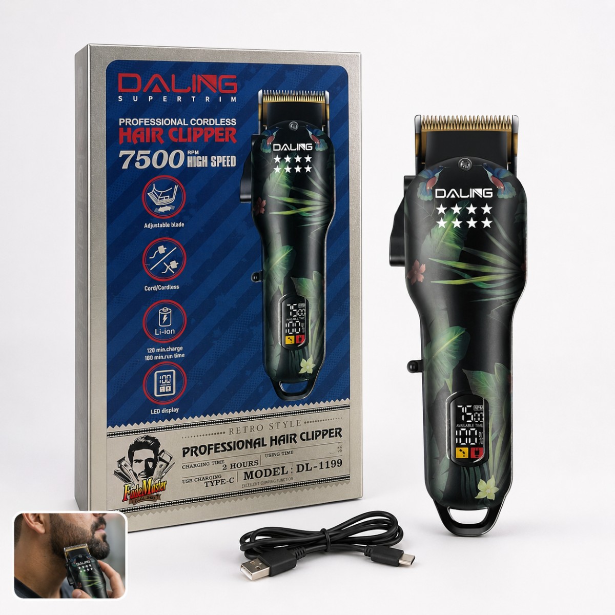 Daling Professional Cordless Hair Clipper