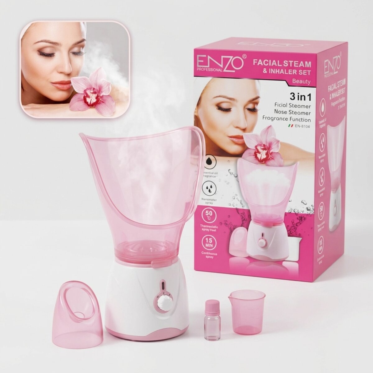 Enzo Facial Steam & Inhaler Set 1 3 In
