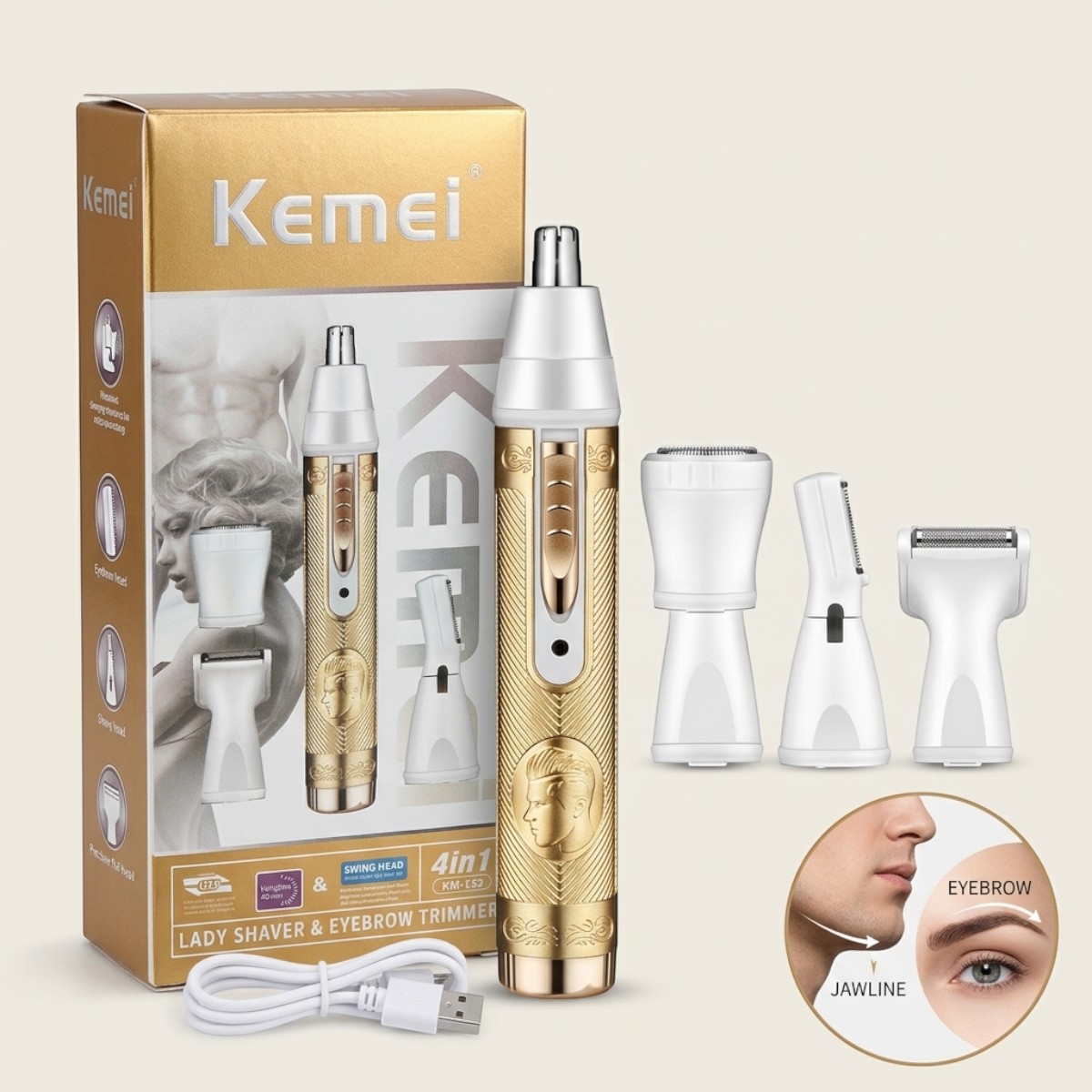 Kemei 4 In 1 Hair Trimmer
