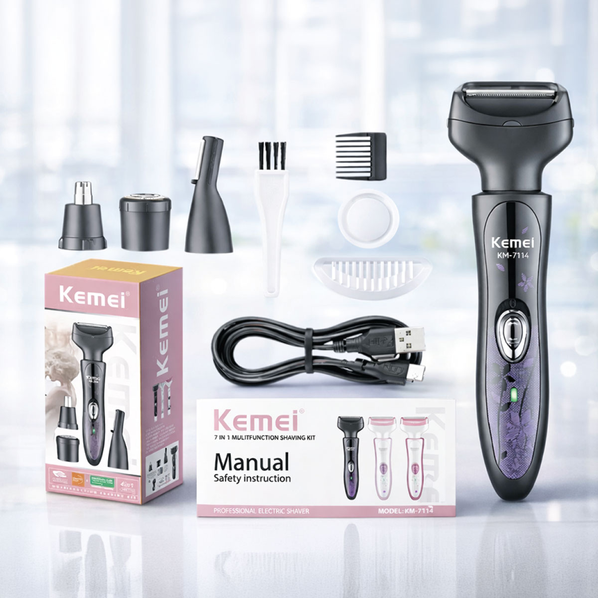 Kemei Ladies Shaver 4 In 1