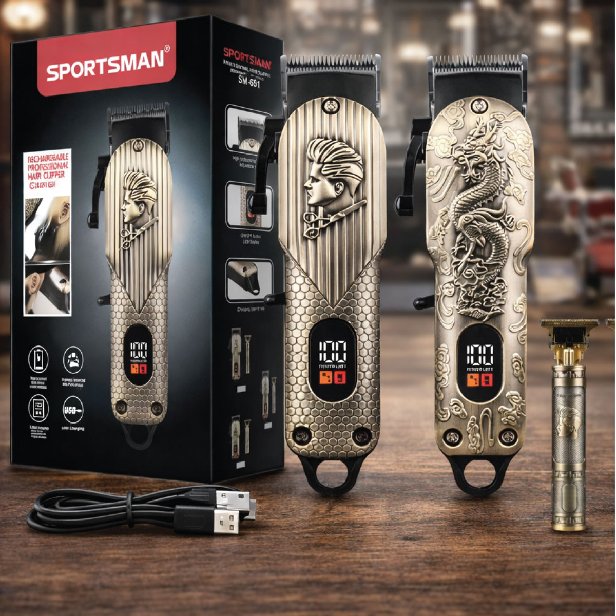 Sportsman Rechargeable Professional Hair Clipper SM-651