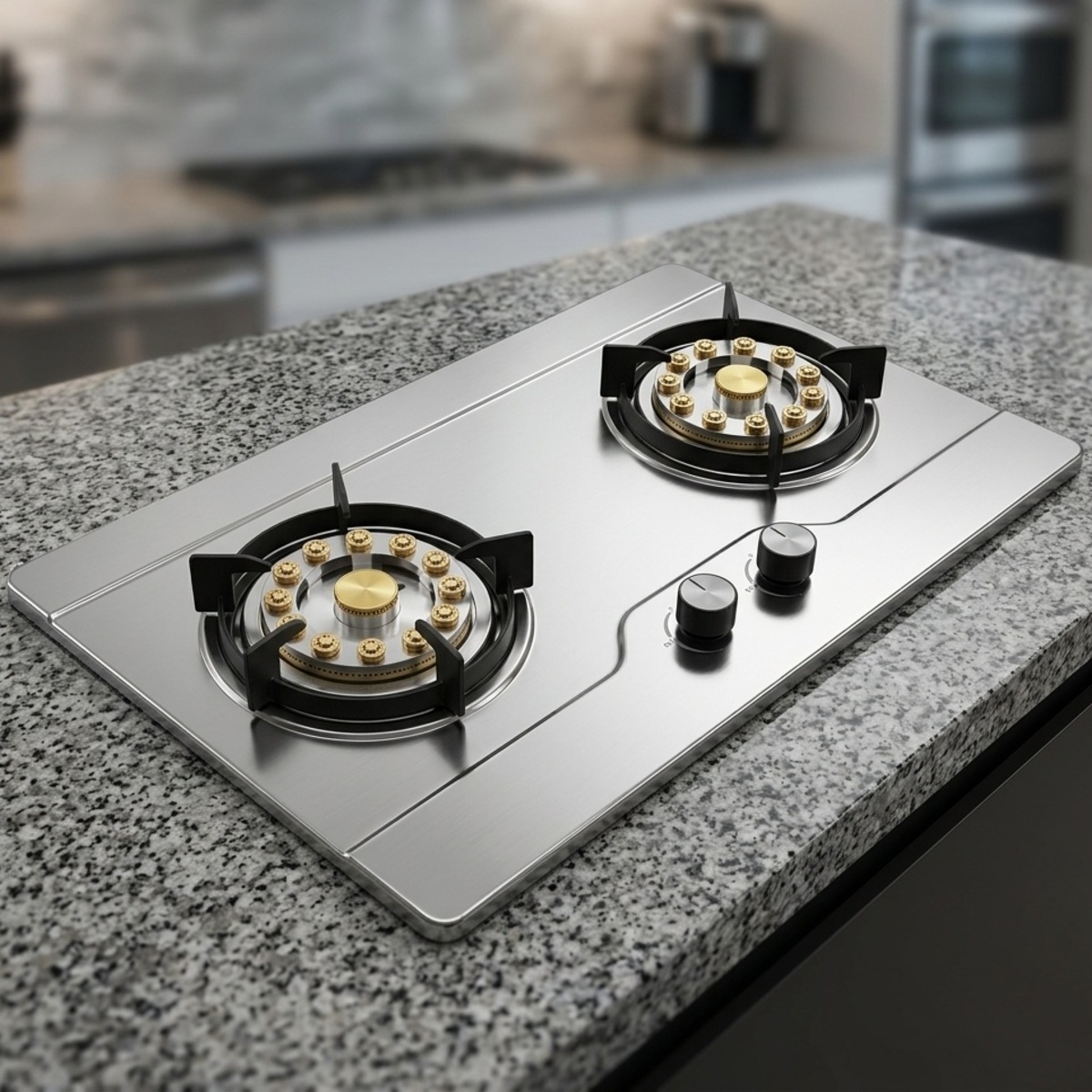 Stainless Steel 2 Burner Gas Hob
