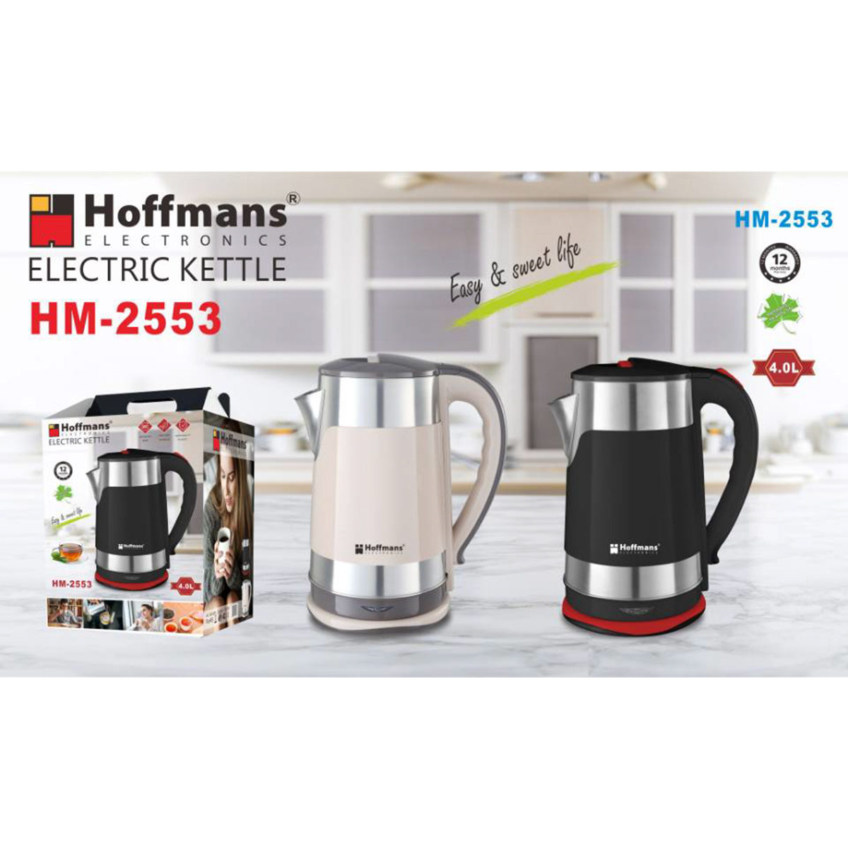Hoffmans Electric Kettle 4.0L