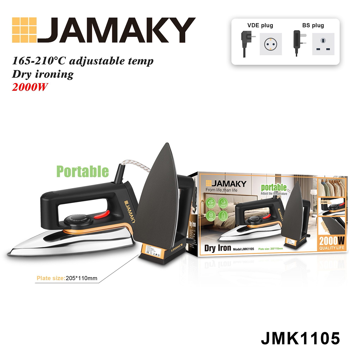 Jamaky Dry Iron 2000 Watt JMK1105