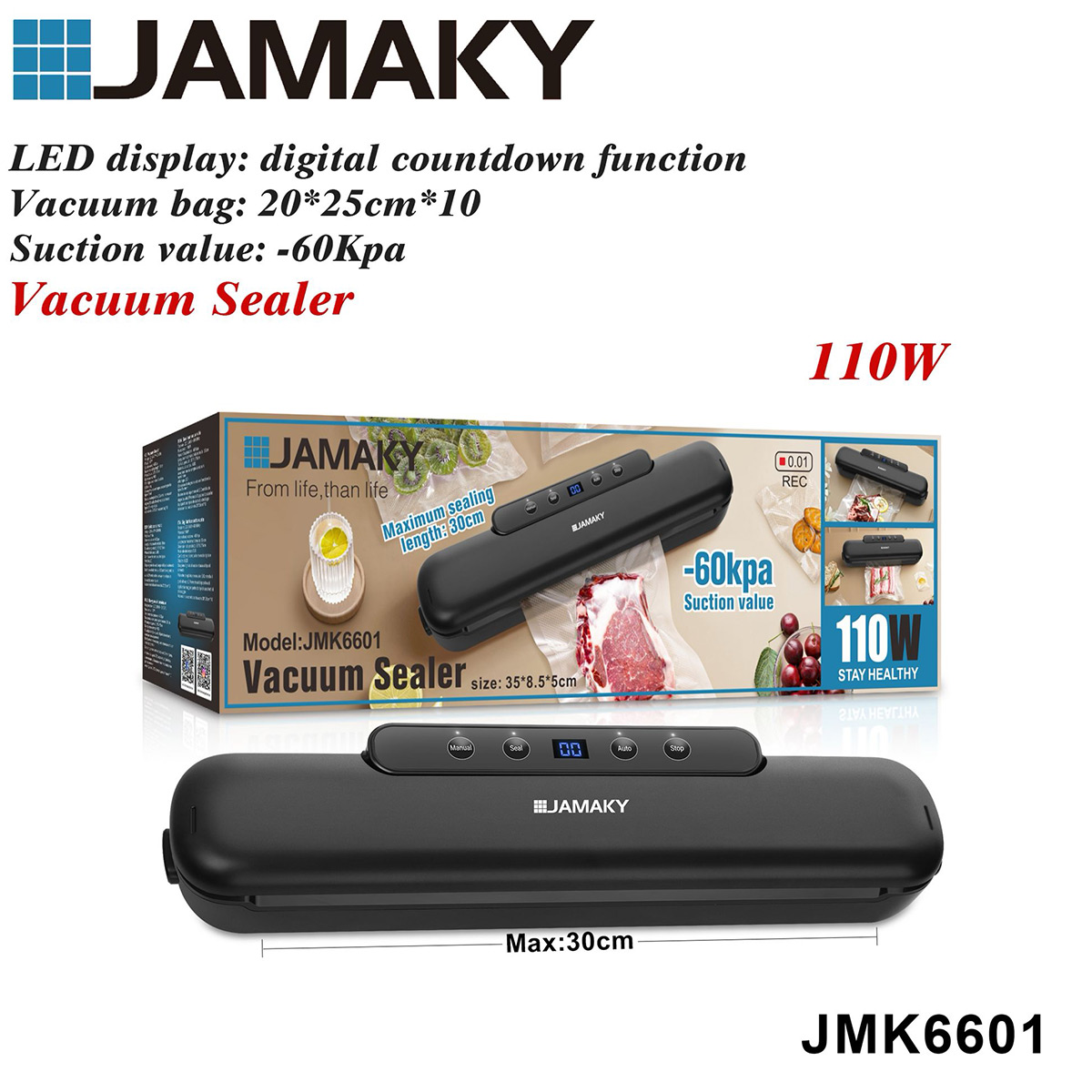 Jamaky Vacuum Sealer 110 Watt JMK6601