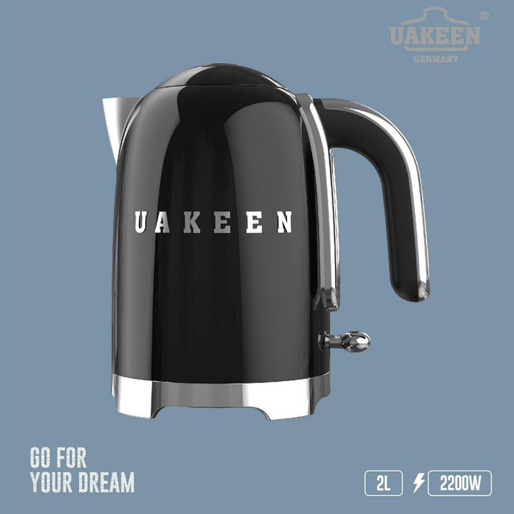 Uakeen Electric Kettle 2L 2200 Watts Black ZL 029 | Kitchen Appliances | Electric Kettles Uakeen Electric Kettle 2L 2200 Watts Black ZL 029 | Kitchen Appliances | Electric Kettles