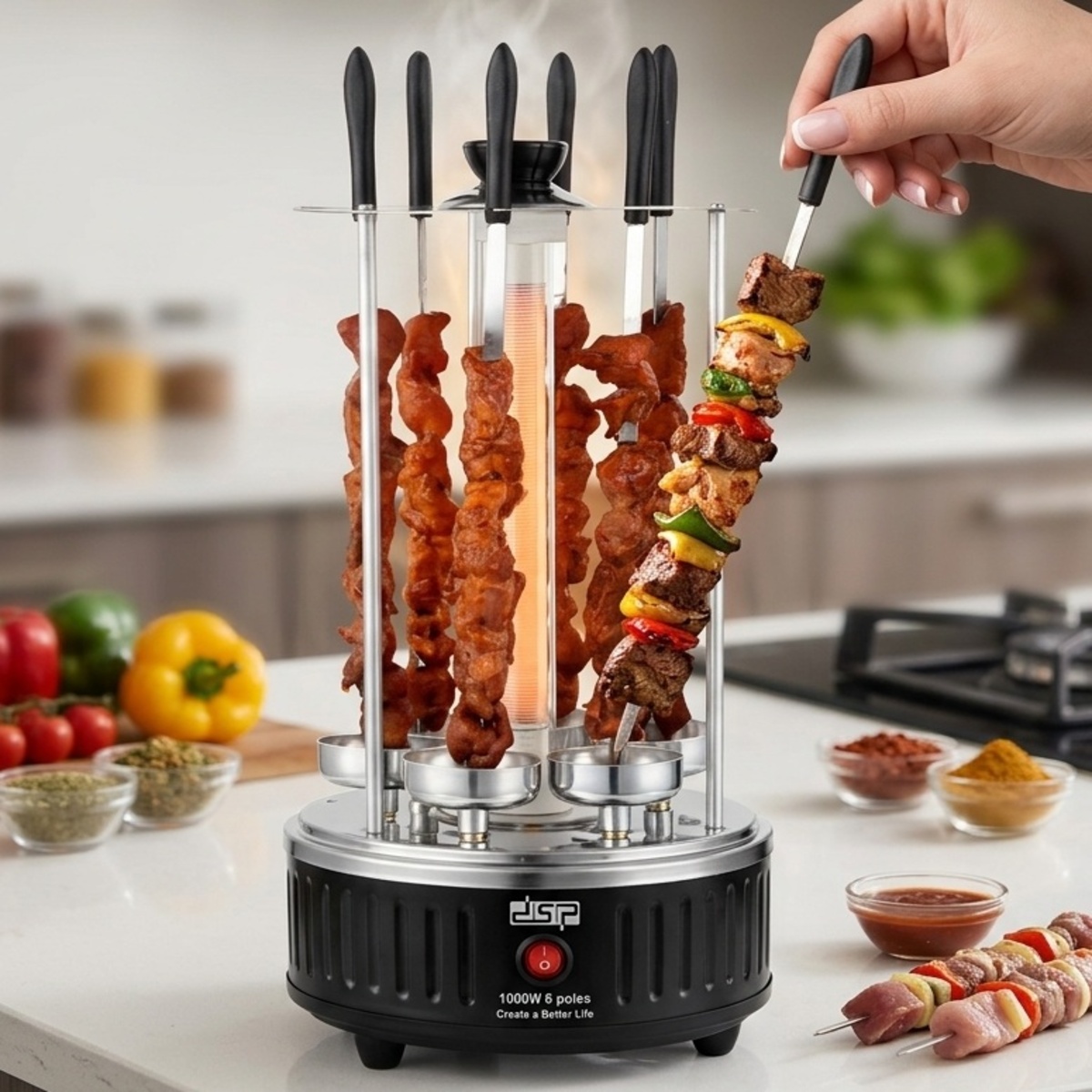 DSP Vertical BBQ Grill 1000W