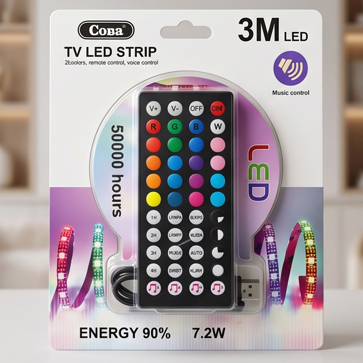 Coba TV LED Strip 3 Meters