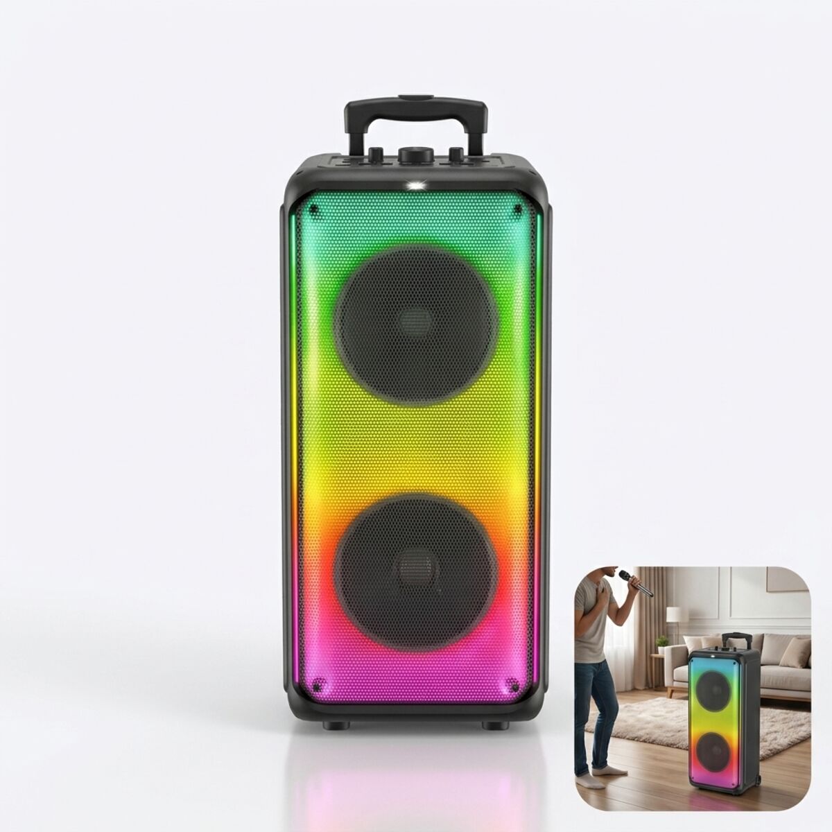 Portable Speaker with LED Light Display