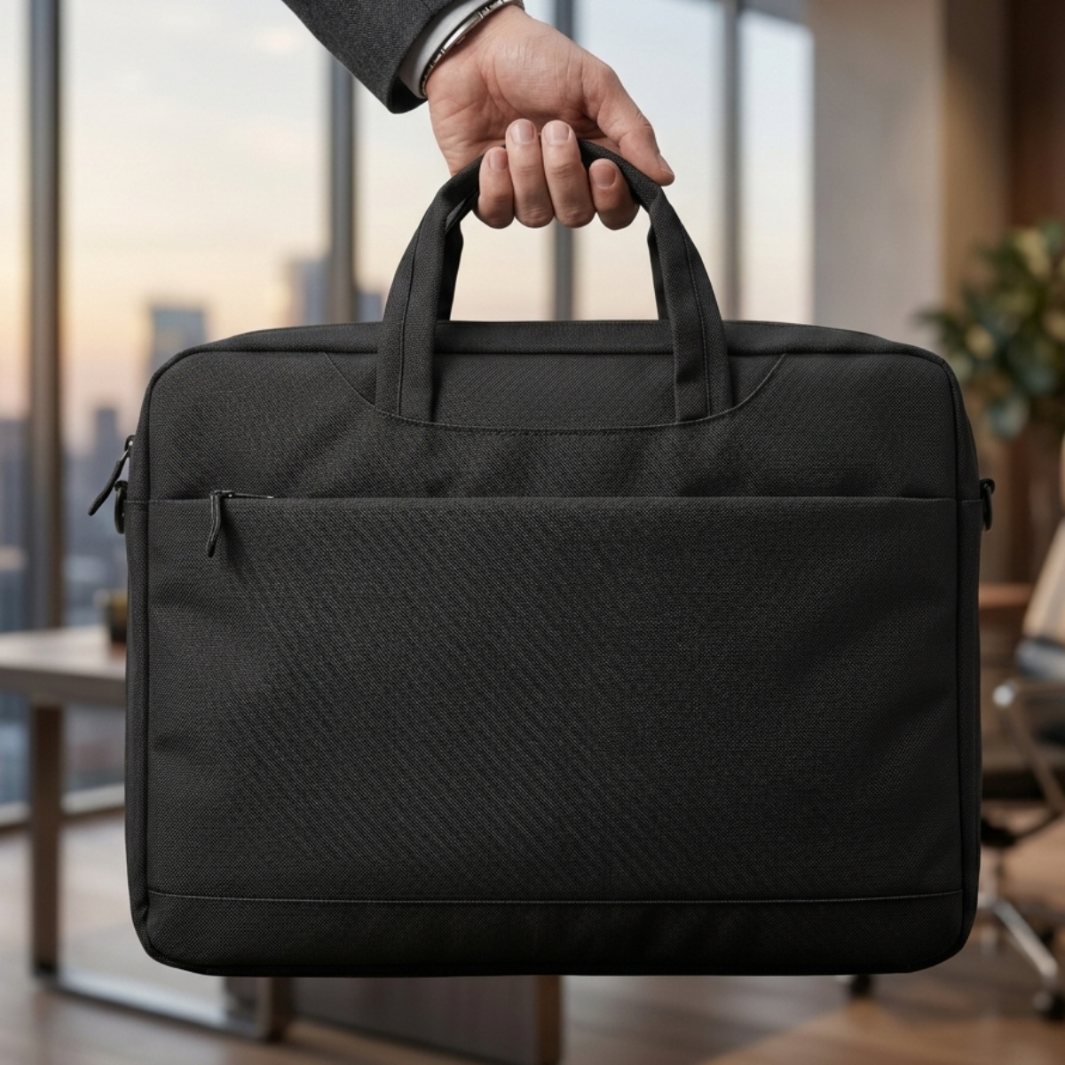 Laptop Bag Leather 15 Inch Black