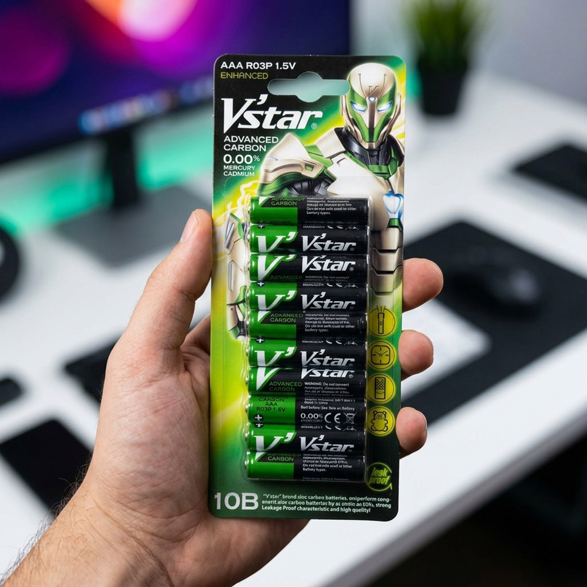 Vstar Advanced Carbon AAA Batteries 10Pieces