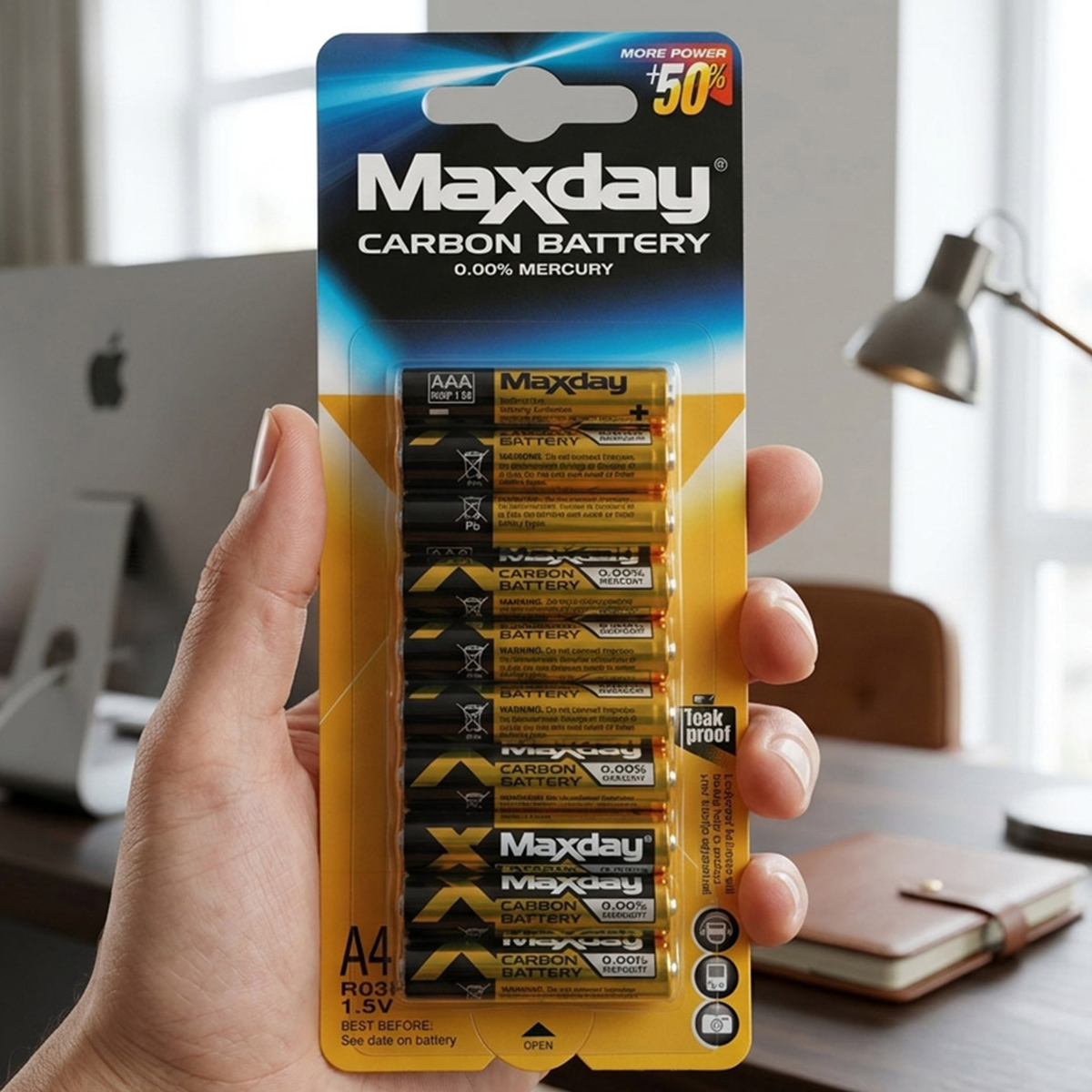 Maxday Carbon Battery A4 R03 1.5V 10 Pieces