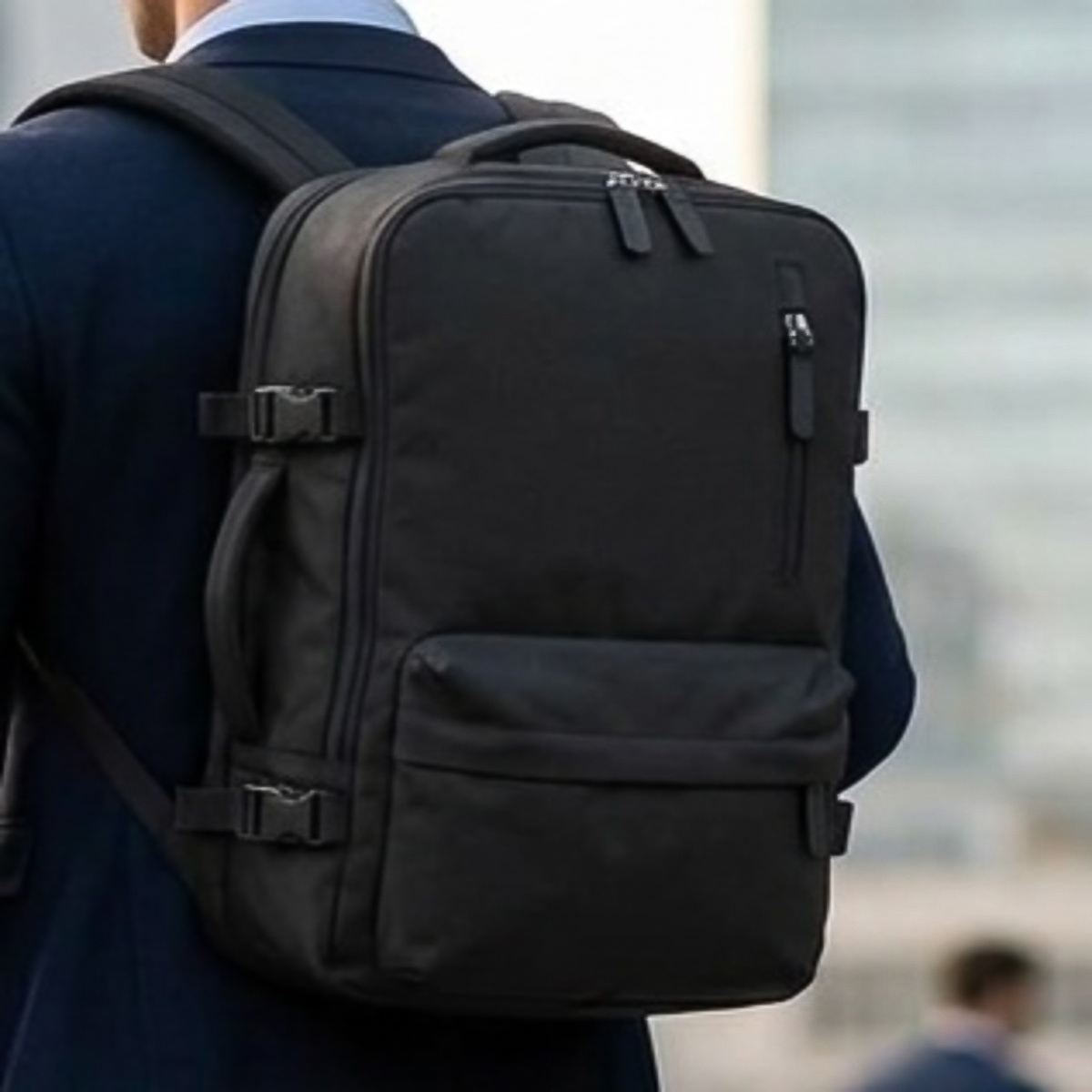 Laptop Back Pak Bag Fabric Black