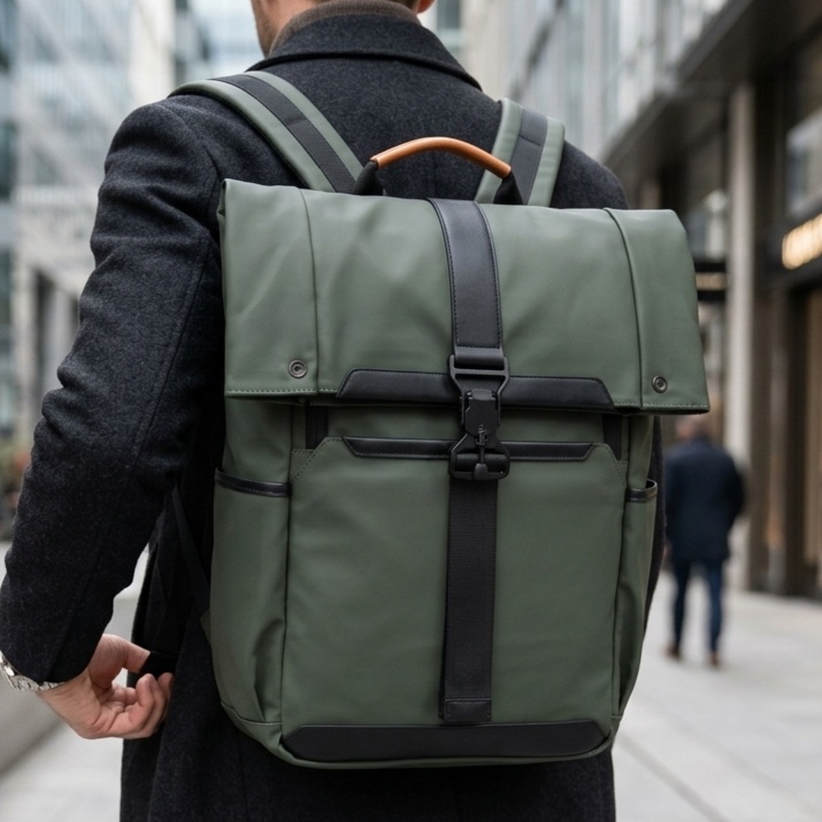 Laptop Back Pack Bag Leather