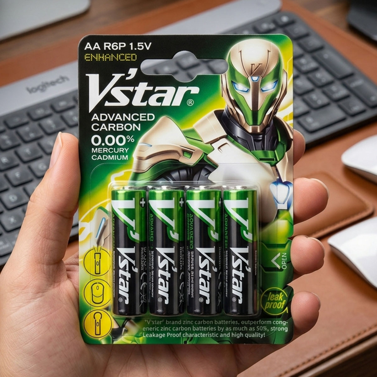 Vstar Advanced Carbon Battery AA R6P 1.5V 4 Pieces