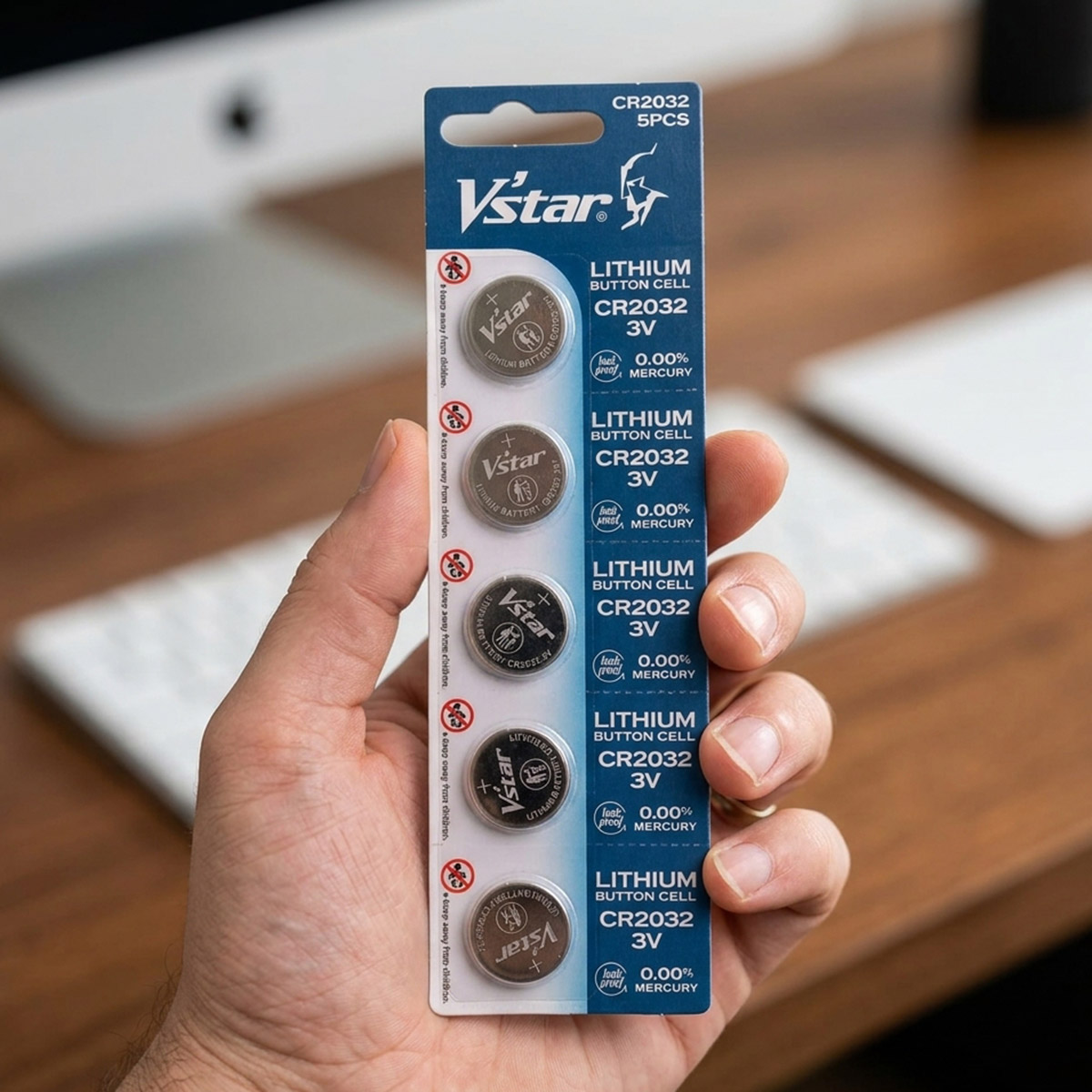 Vstar CR2032 3V Lithium Button Cell Battery 5 Pieces