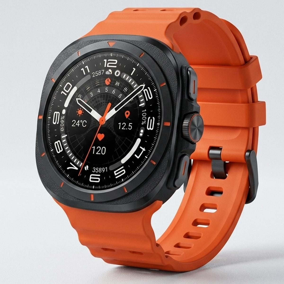 Smartwatch With Strap Orange