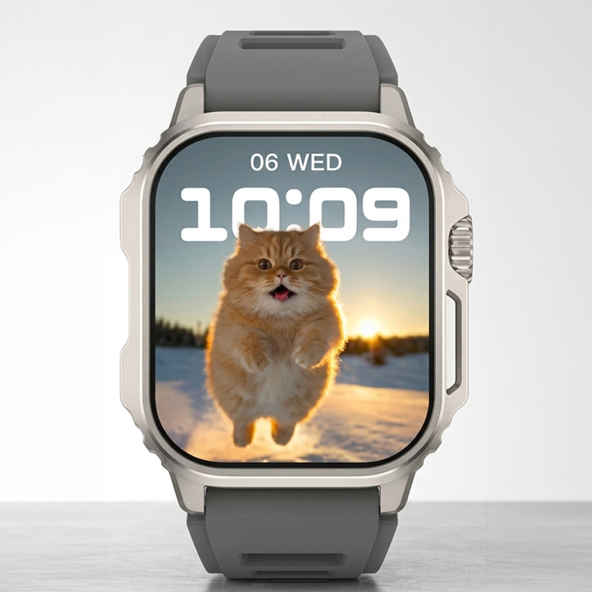 Smartwatch With Customizable Cat Face Display