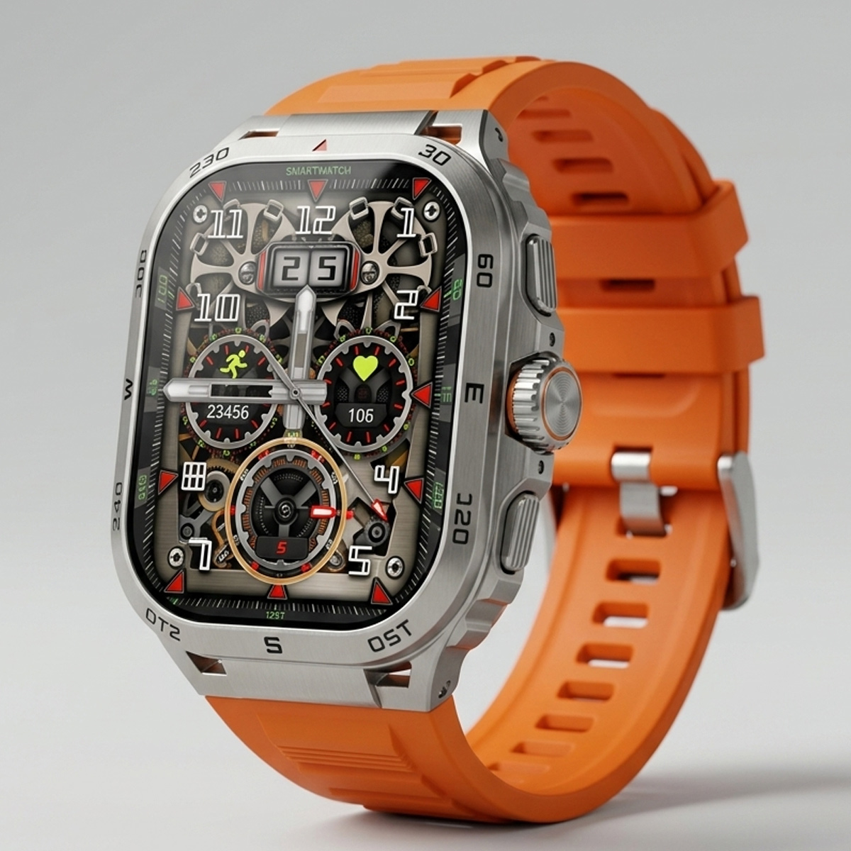 Smartwatch With Strap Orange