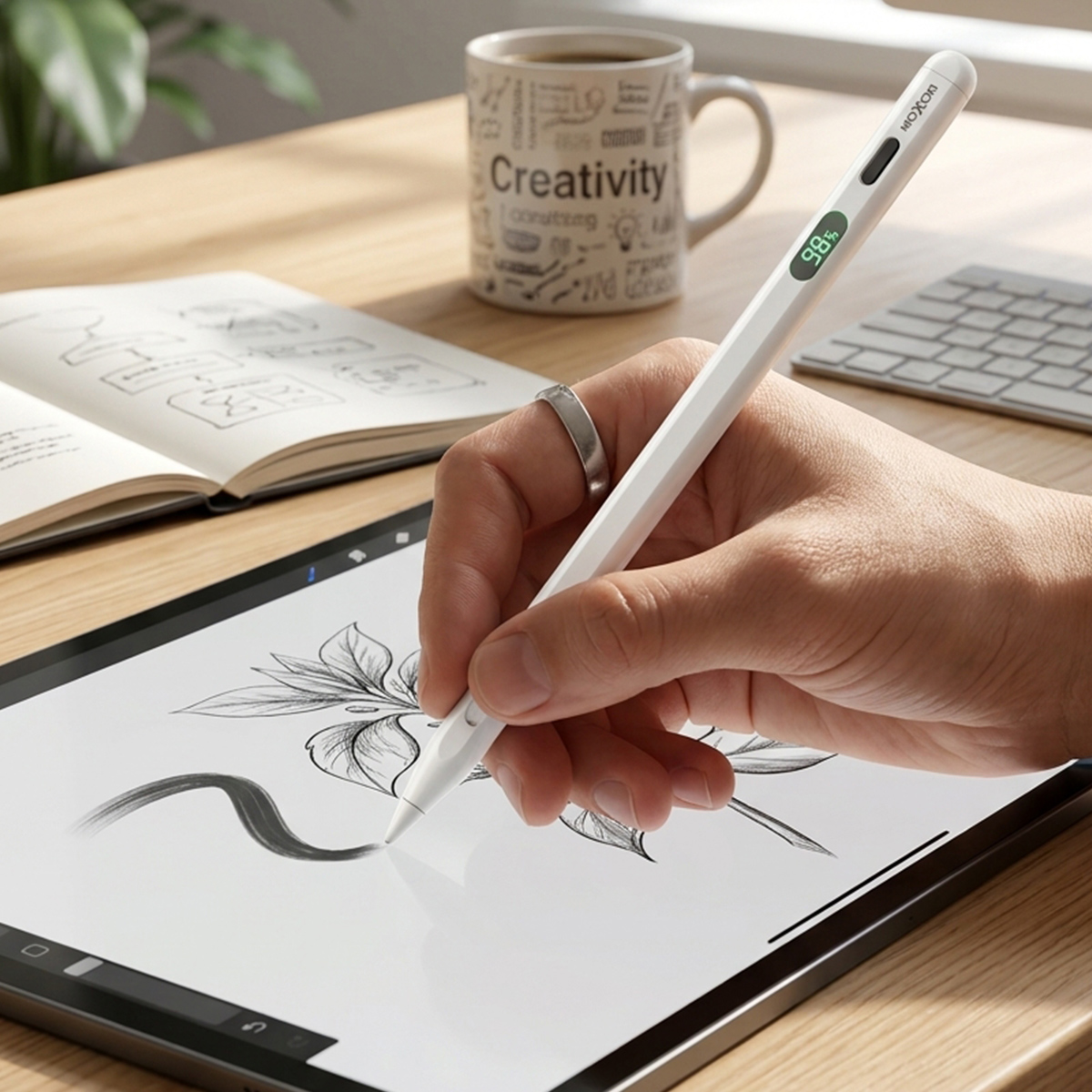 Moxom Universal Stylus Pencil LCD Battery Display