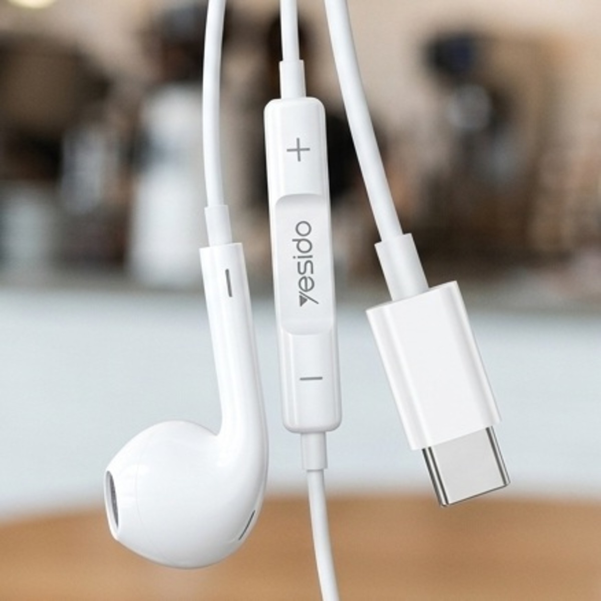 Yesido Single Handfree Type C HD Voice Calling Headset 1.2M YH55