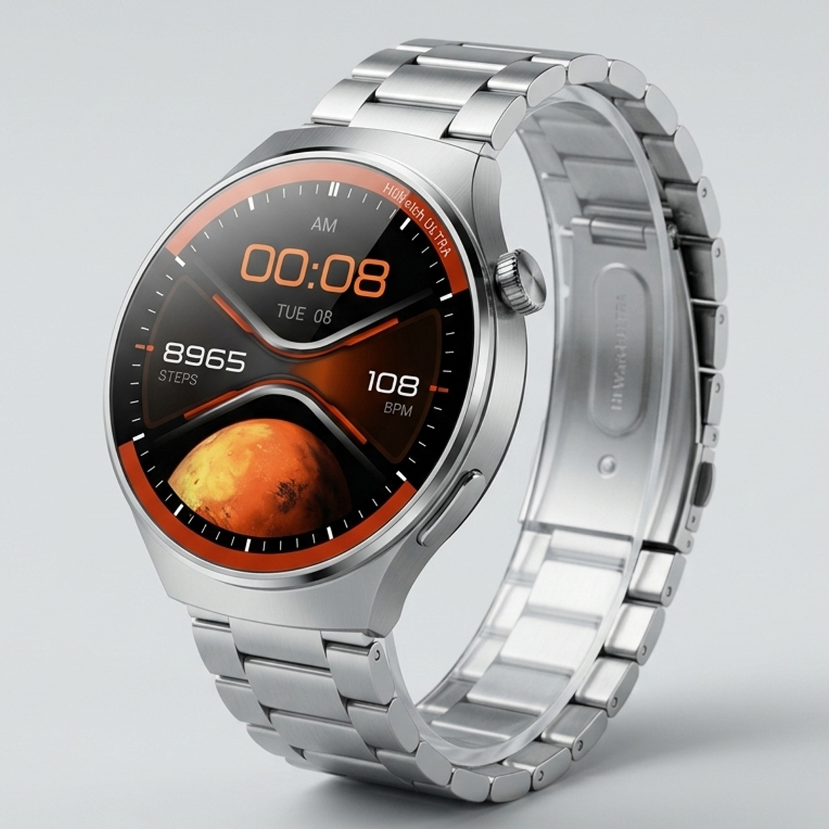 Smartwatch With Stainless Steel Band