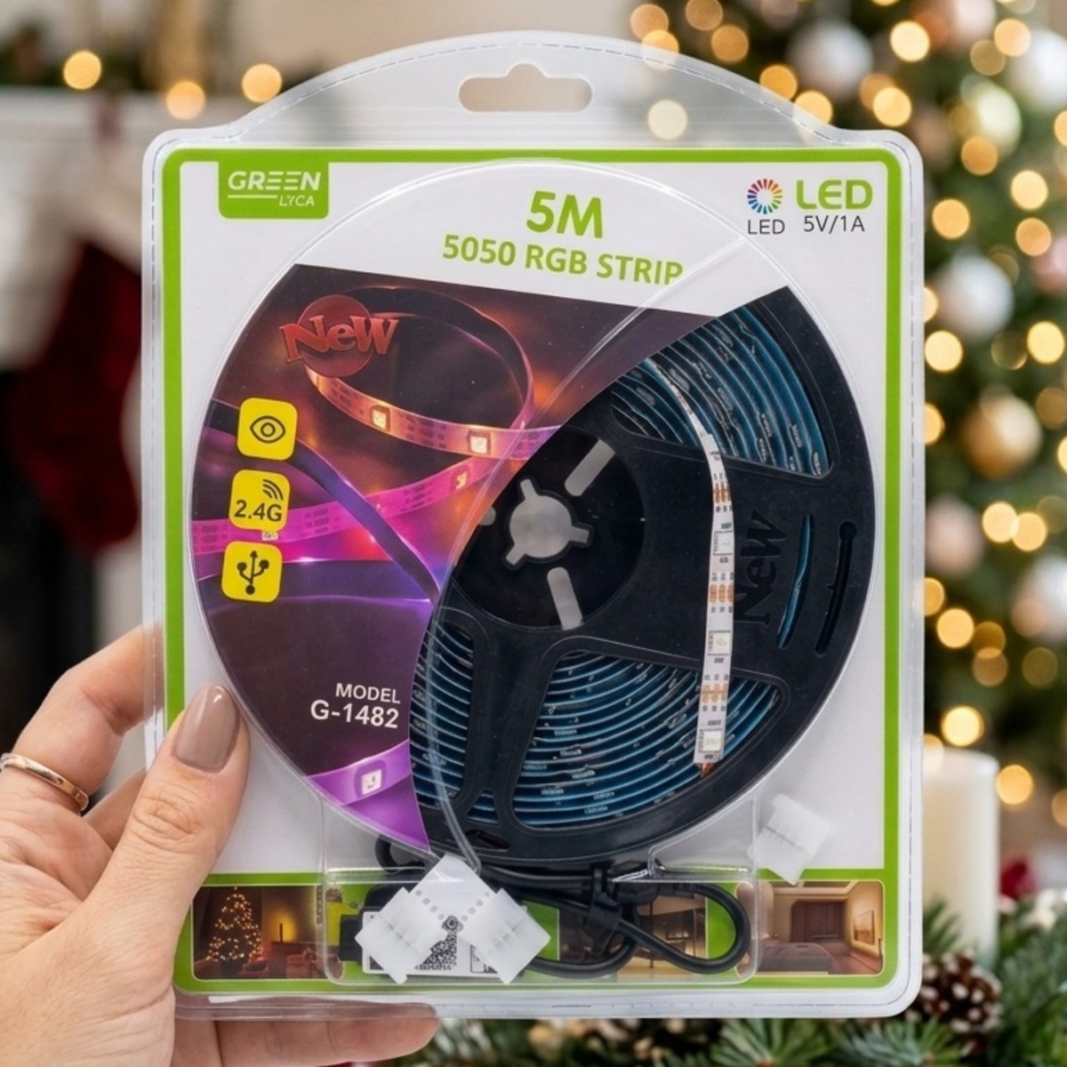 Green Lyca RGB LED Strip Light 5M