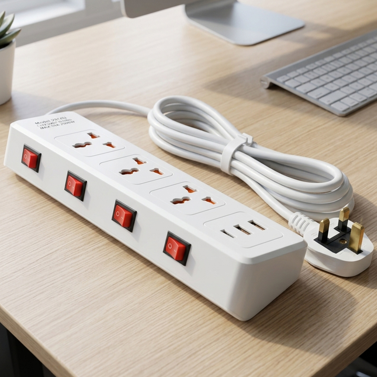 Extension Cord With Usb Ports And Universal Outlets